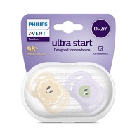 Philips AVENT Šidítko Ultrastart obrázek 0-2m dívka, 2 ks